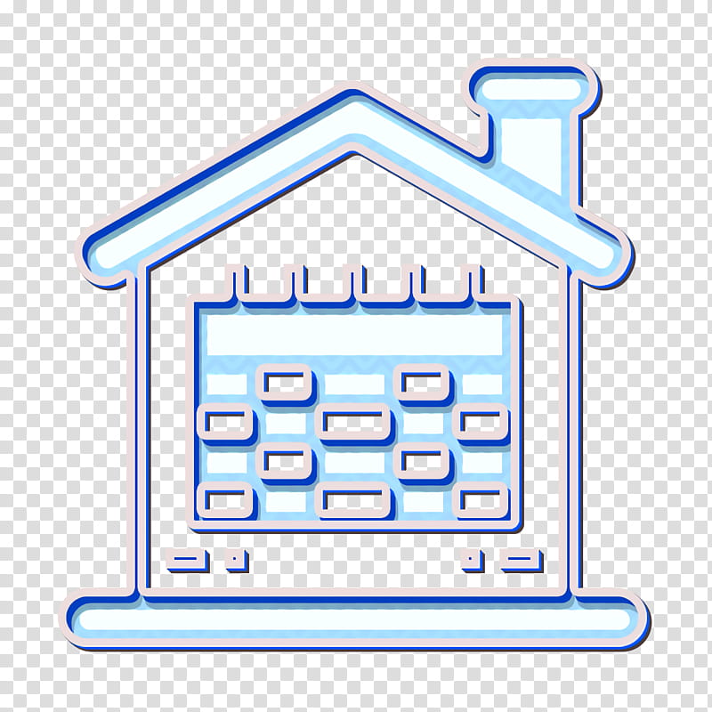 Home icon Real estate icon Calendar icon, Line transparent background PNG clipart