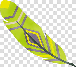 yellow line, Cartoon Feather, Watercolor Feather, Vintage Feather, Paint, Wet Ink transparent background PNG clipart thumbnail