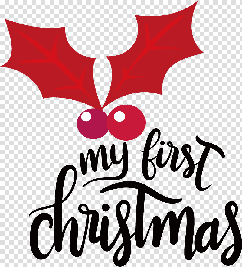 My First Christmas, Flower, Logo, Text, Tree, Plants transparent background PNG clipart