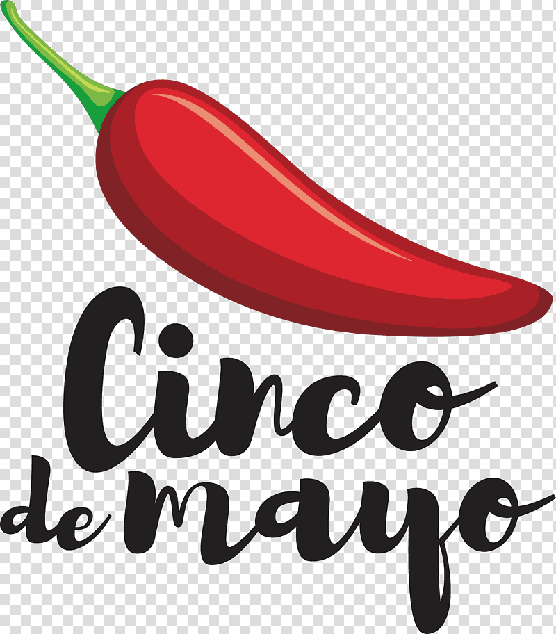 Cinco de Mayo Fifth of May Mexico, Tabasco Pepper, Peperoncino, Logo, Chili Pepper, Meter, Fruit transparent background PNG clipart