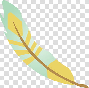 Feather, Cartoon Feather, Watercolor Feather, Vintage Feather, Angle, Line, Yellow transparent background PNG clipart thumbnail