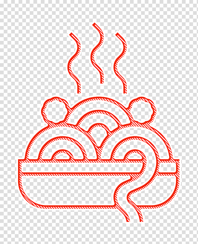 Spaghetti icon Picnic elements icon Pasta icon, Pizza, Flour, Macaroni, Meal, Smoking, Cooking transparent background PNG clipart