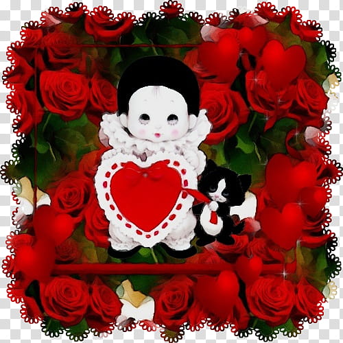 Garden roses, Watercolor, Paint, Wet Ink, Flower, Floral Design, Artificial Flower, Heart transparent background PNG clipart