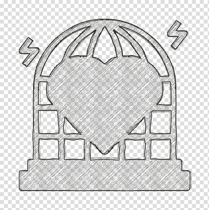 Punk Rock icon Heart icon, Line Art, Arch, Coloring Book transparent background PNG clipart