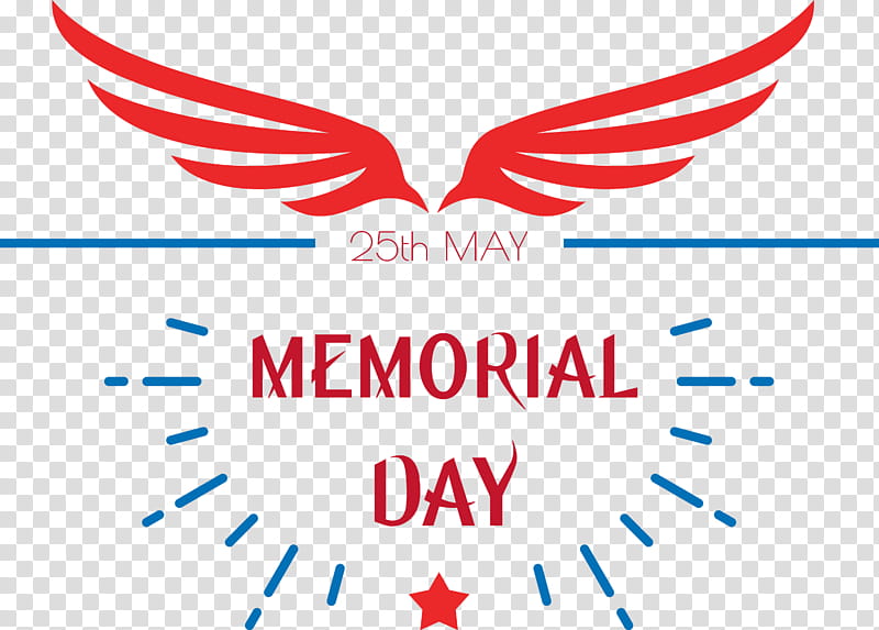 Memorial Day, Red, Text, Logo, Line, Wing, Symbol, Emblem transparent background PNG clipart