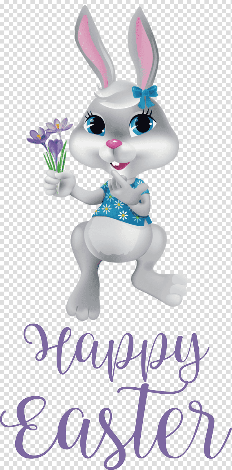 Happy Easter Day Easter Day Blessing easter bunny, Cute Easter, Hare, Easter Egg, Egg Hunt, Rabbit, Easter Postcard transparent background PNG clipart