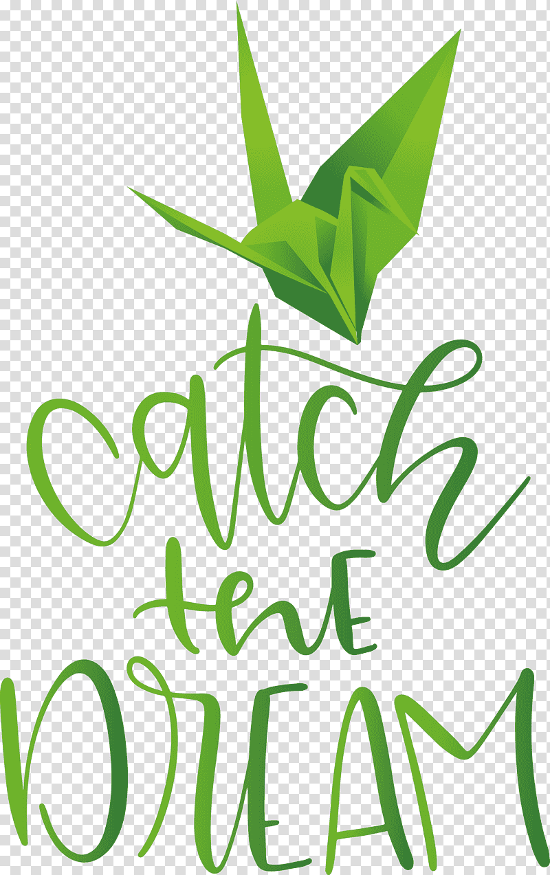 Catch the Dream Dream, Leaf, Logo, Plant Stem, Green, Meter, Thousand Origami Cranes transparent background PNG clipart