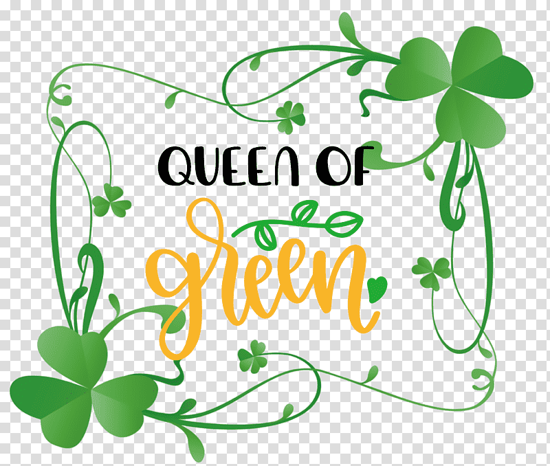 Queen of Green St Patricks Day Saint Patrick, Fourleaf Clover, Painting transparent background PNG clipart