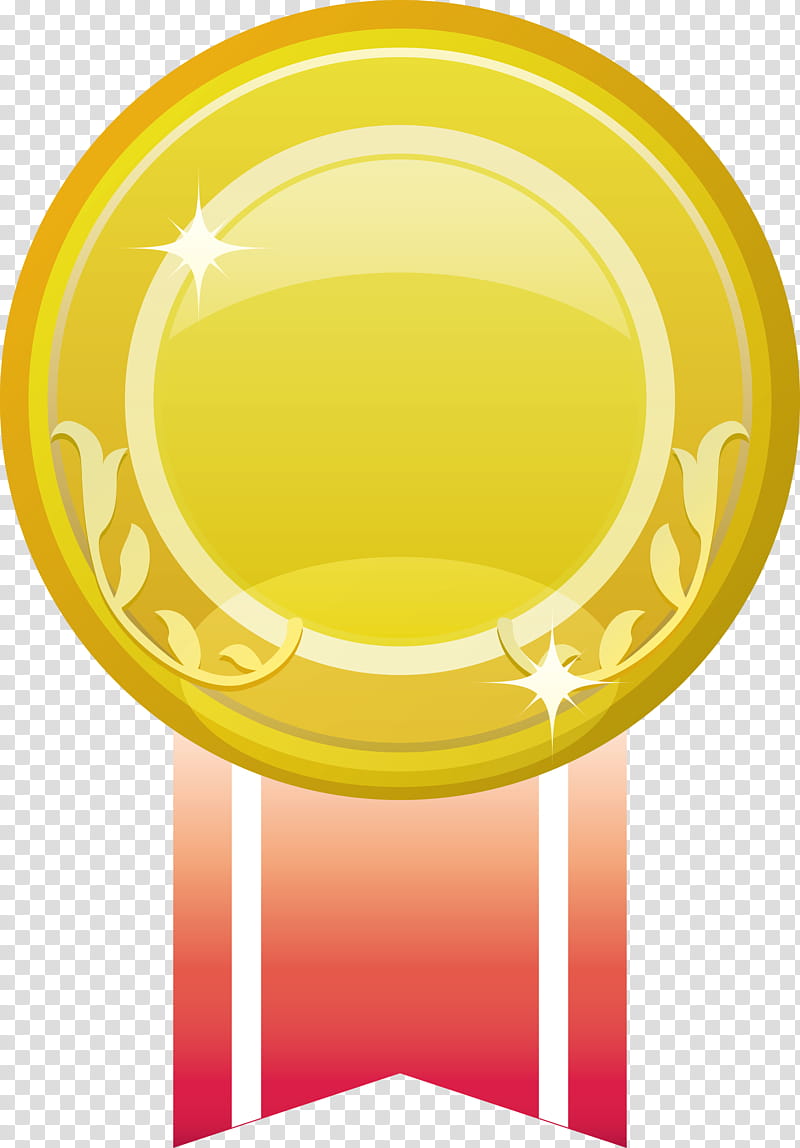 gold badge ribbon badge blank badge, Yellow, Material Property, Circle, Table transparent background PNG clipart