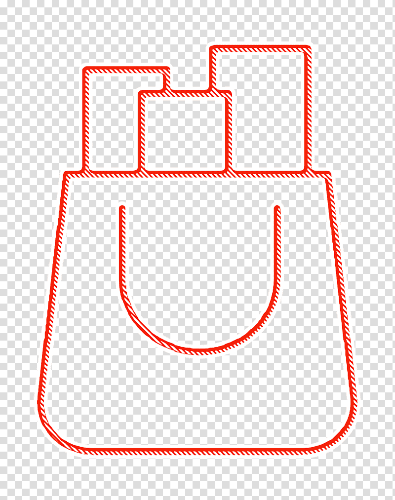 Sell icon Shopping bag icon Ecommerce icon, Line, Meter, Number, Geometry, Mathematics transparent background PNG clipart