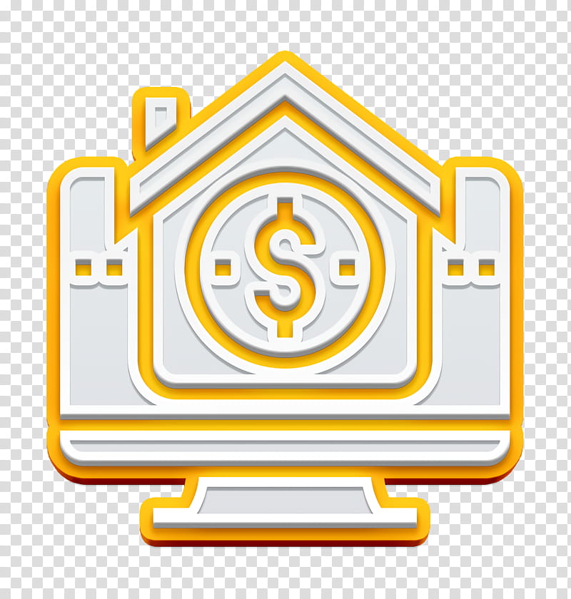 Financial Technology icon Online banking icon, Logo, Angle, Yellow, Meter transparent background PNG clipart