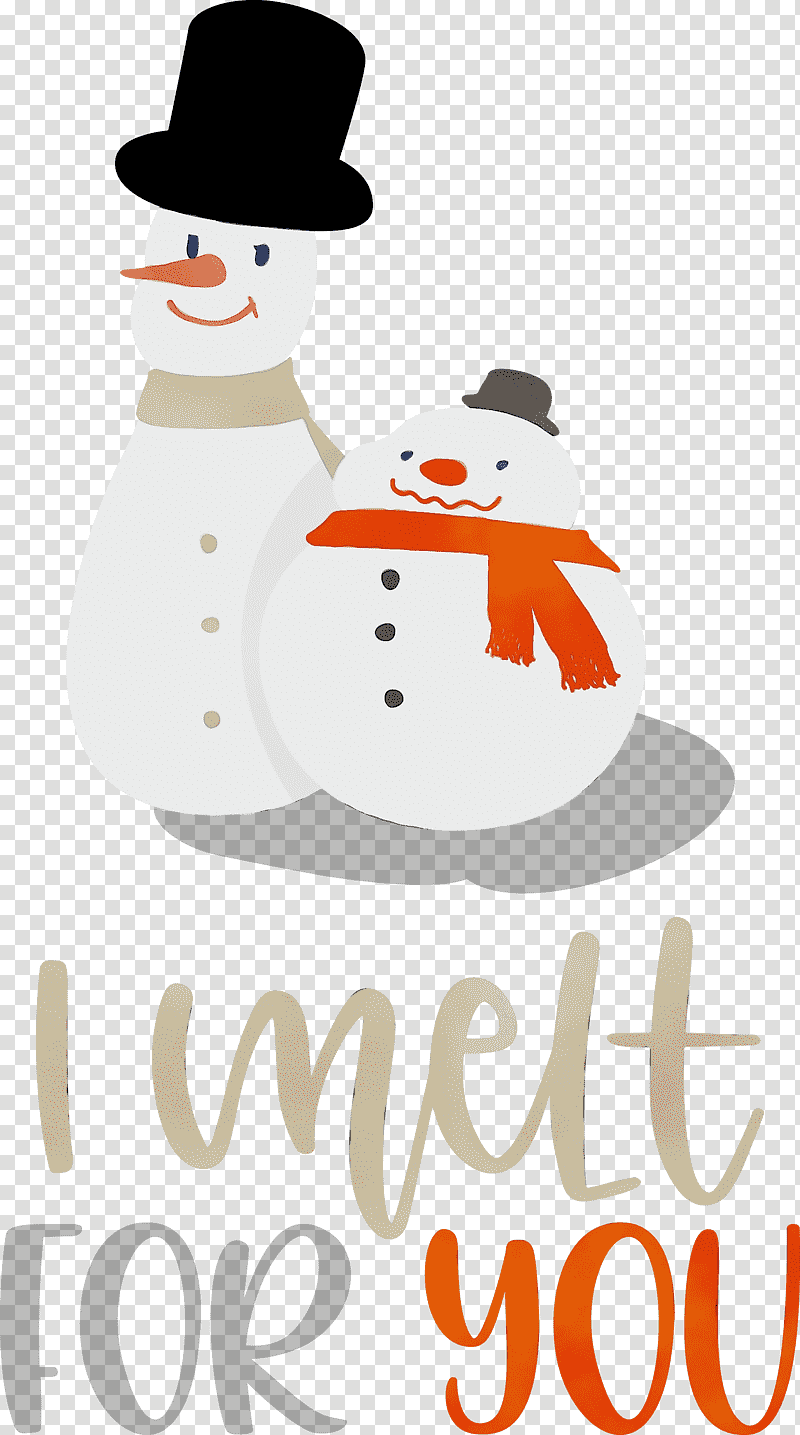 Christmas Day, I Melt For You, Winter
, Watercolor, Paint, Wet Ink, Snowman transparent background PNG clipart