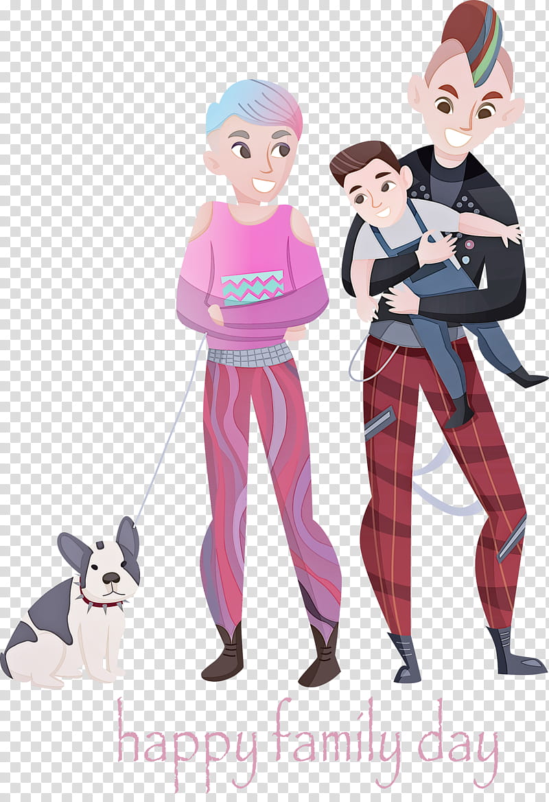 family day, Cartoon, Animation, Boston Terrier, Style transparent background PNG clipart