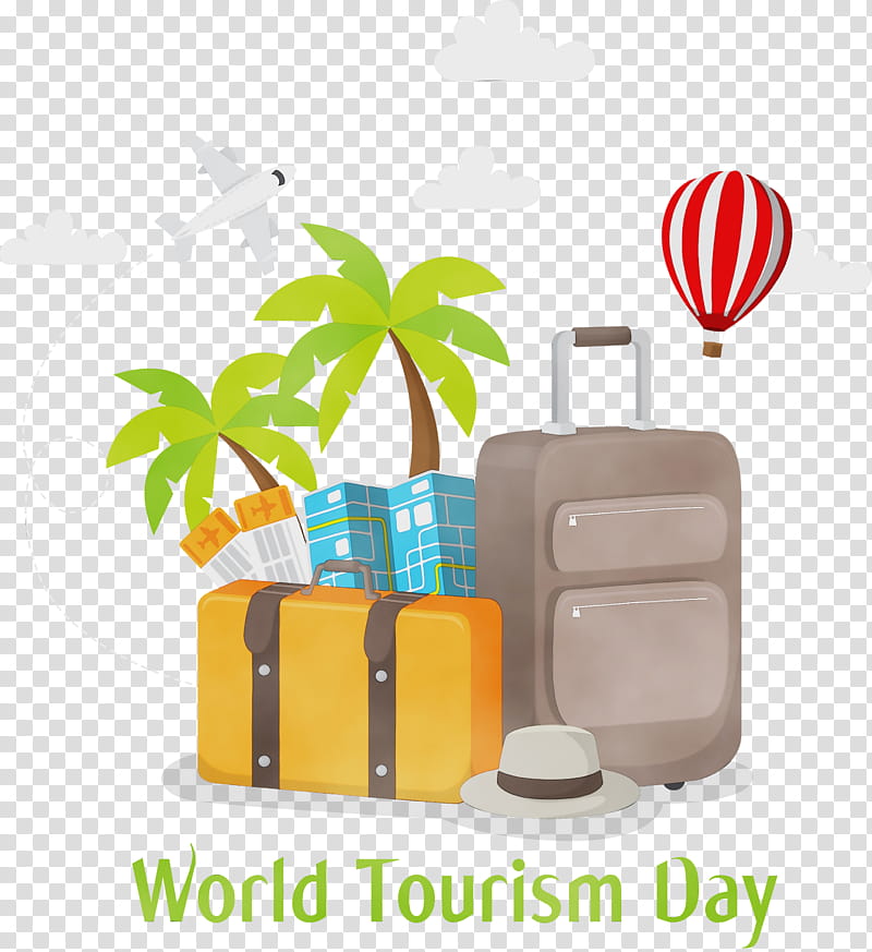 package tour air travel travel travel agent tourism, World Tourism Day, Watercolor, Paint, Wet Ink, Road Trip, Vacation, Baggage transparent background PNG clipart