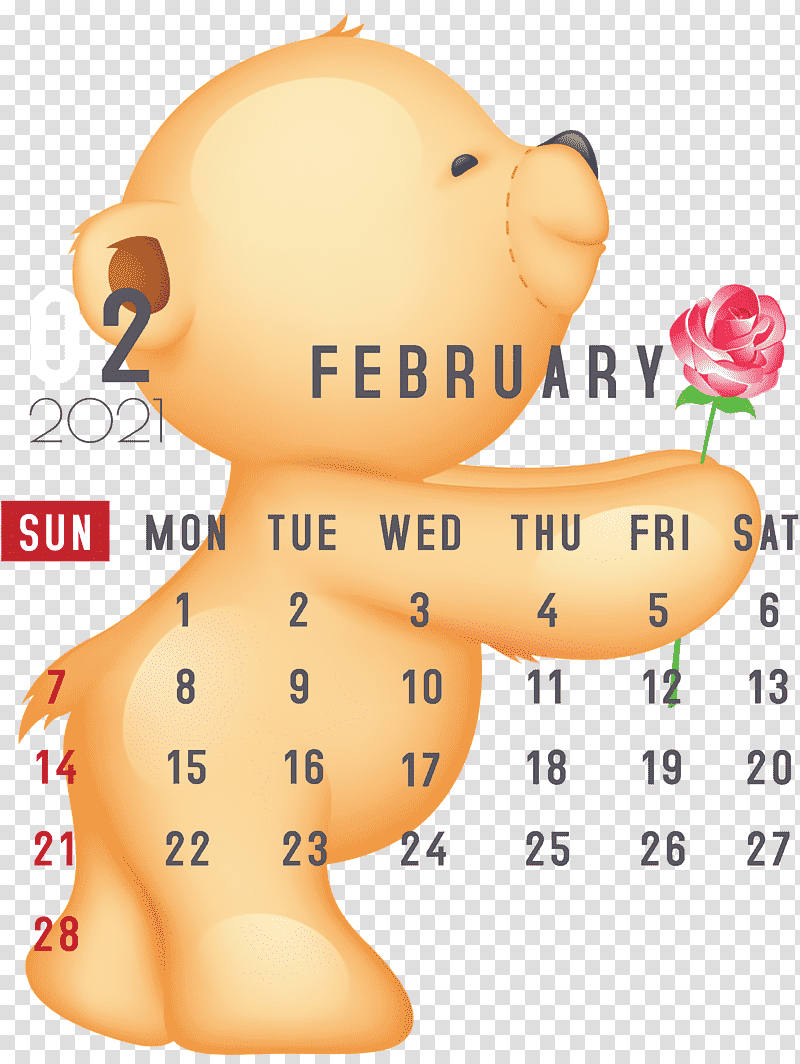 February 2021 Printable Calendar February Calendar 2021 Calendar, Bears, Poster, Cartoon, Cuteness, Cartoon Network, We Bare Bears transparent background PNG clipart