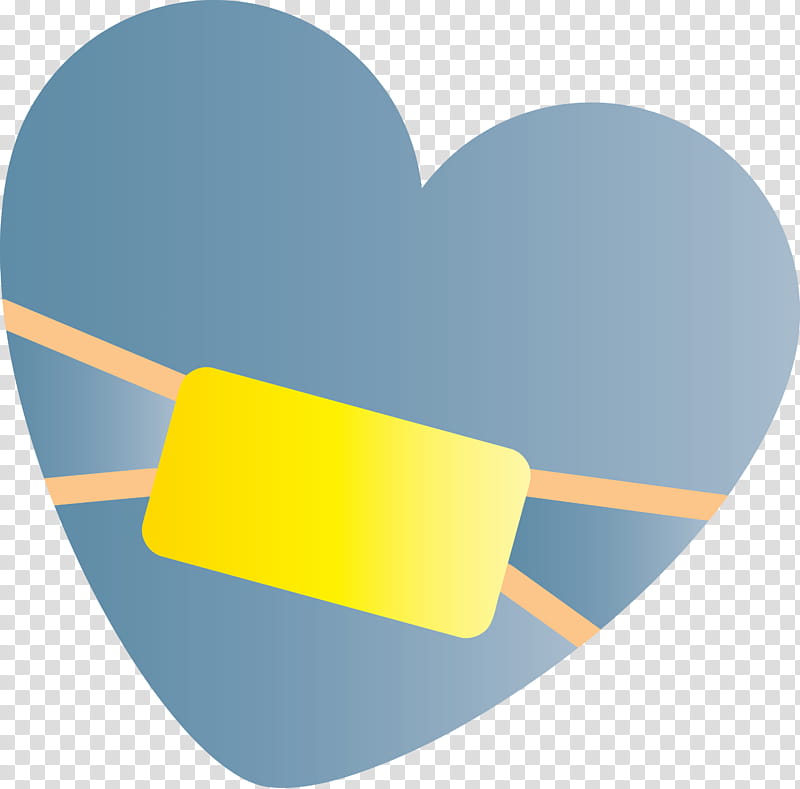 emoji medical mask Corona Virus Disease, Heart, Yellow, Turquoise, Azure, Cloud transparent background PNG clipart