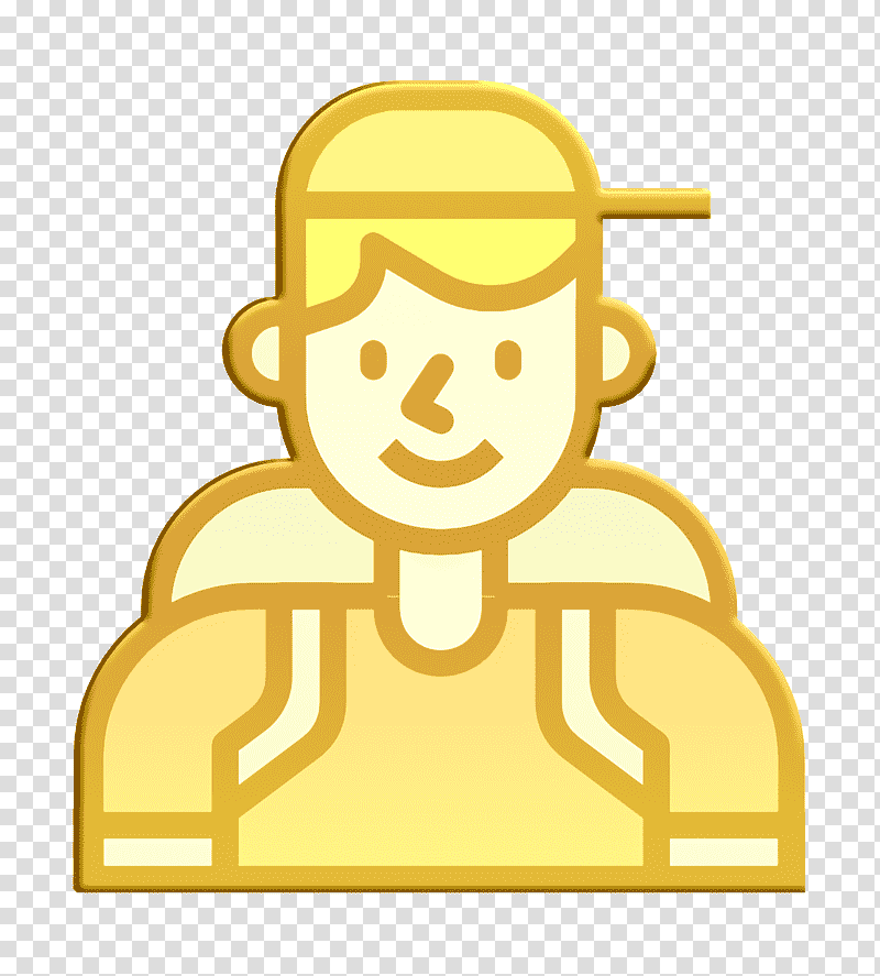 Tourist icon Travel icon, Cartoon, Facial Hair, Character, Symbol, Yellow, Meter transparent background PNG clipart