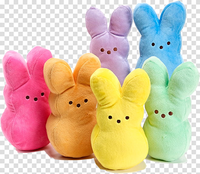 Easter bunny, Stuffed Toy, Plush, Peeps, Rabbit, Finger, Hand, Food transparent background PNG clipart