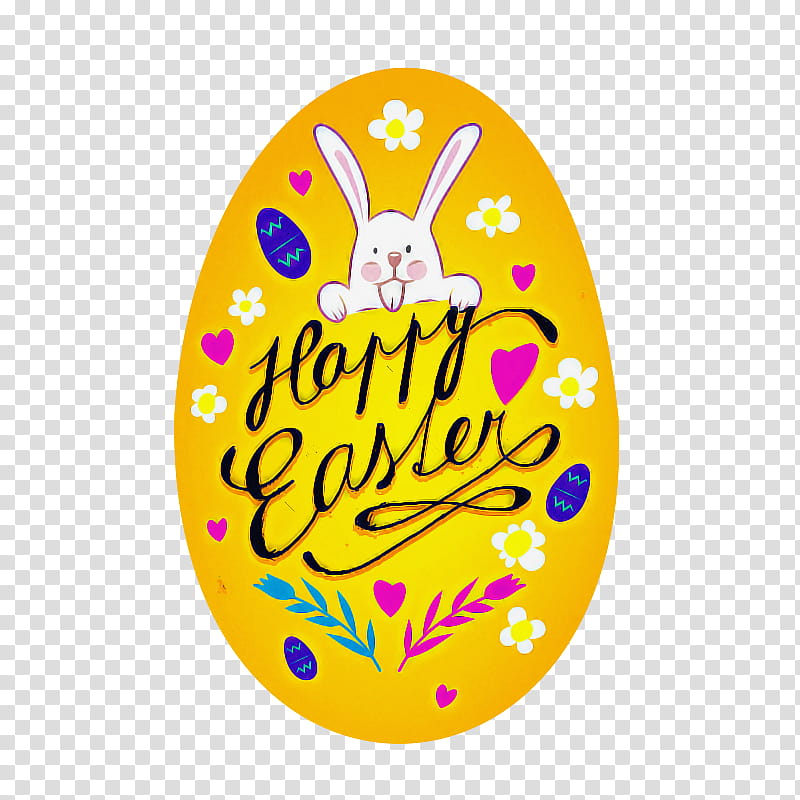 Easter egg, Yellow, Oval, Easter Bunny, Logo transparent background PNG clipart