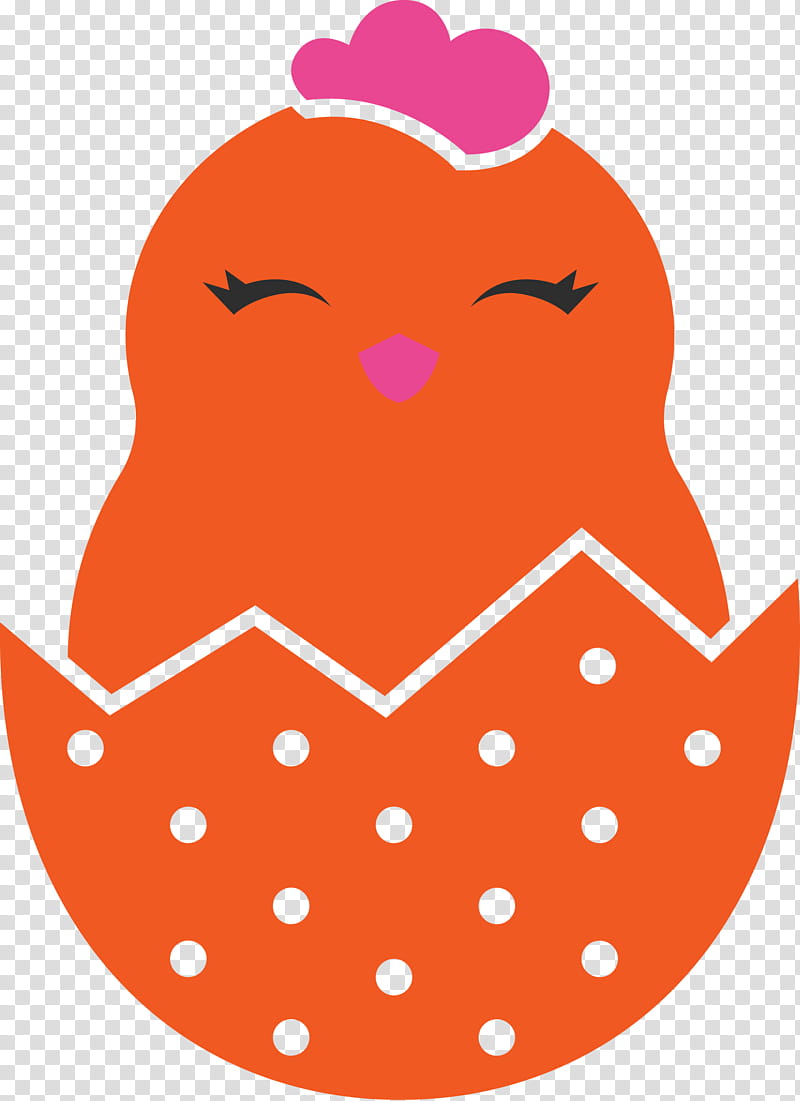 chick in eggshell easter day adorable chick, Pink, Polka Dot, Smile transparent background PNG clipart