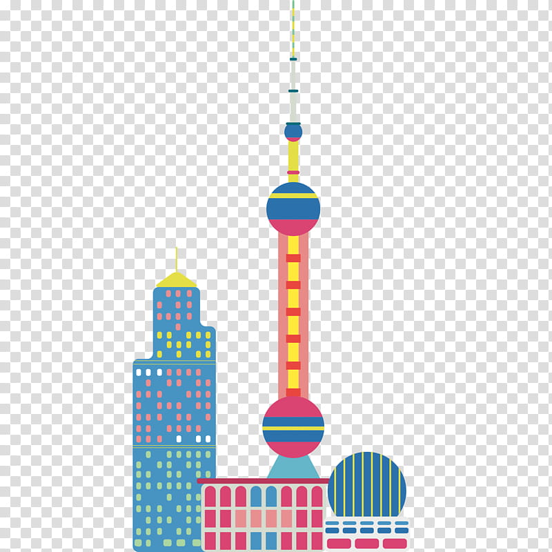 China, Oriental Pearl Tower, Architecture, Poster, 2018, China International Import Expo, Drawing, Shanghai transparent background PNG clipart