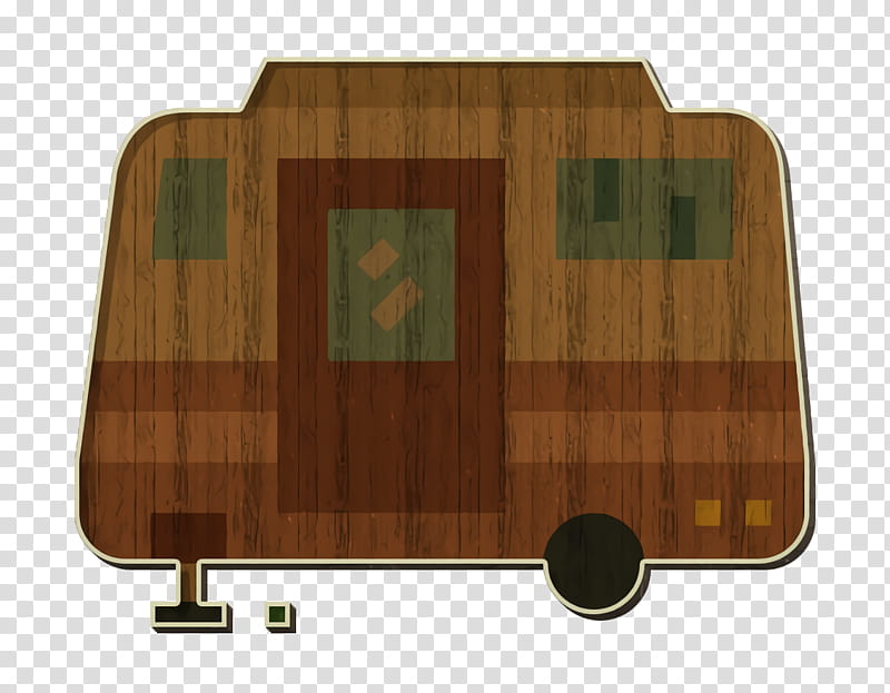 Caravan icon Film Director icon, Brown, Wood, Table, Square, Floor, Rectangle, Furniture transparent background PNG clipart