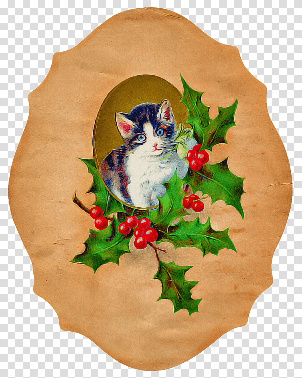 Christmas Day, Cat, Kitten, Christmas Card, Postcard, Greeting Card, Santa Claus transparent background PNG clipart