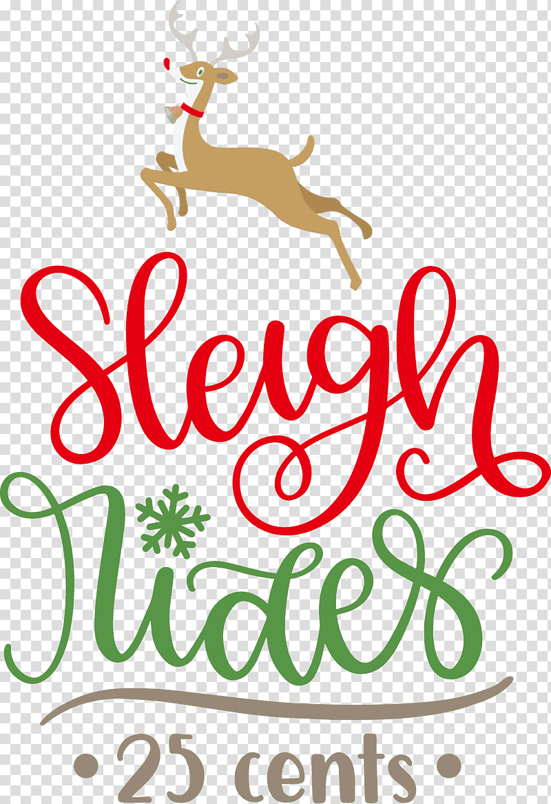 Sleigh Rides Deer reindeer, Christmas , Christmas Tree, Christmas Day, Logo, Christmas Ornament M, Text transparent background PNG clipart