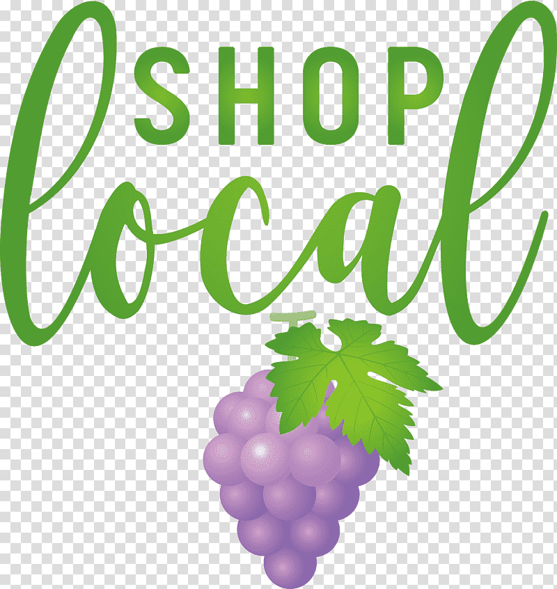 SHOP LOCAL, Grape, Logo, Grapevines, Leaf, Tree, Line transparent background PNG clipart