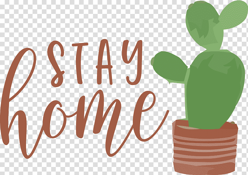 STAY HOME, Logo, Flowerpot, Meter, Behavior, Plants transparent background PNG clipart