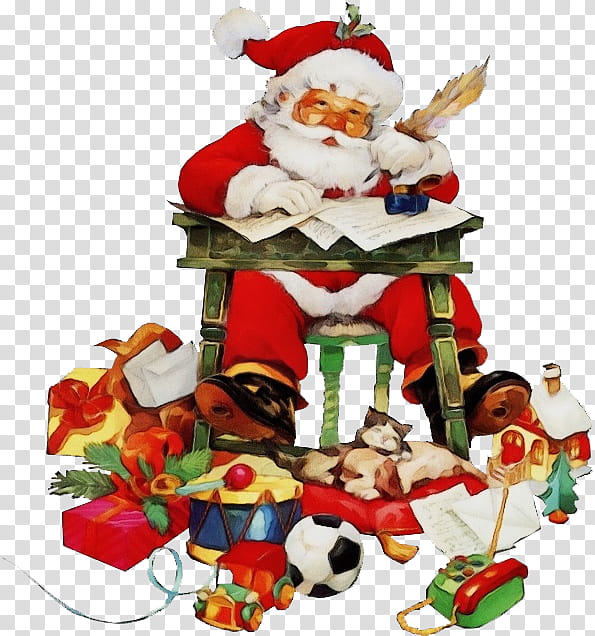 Christmas ornament, Watercolor, Paint, Wet Ink, George Washington Square, Gad Contabilidade, Feliz Natal, Santa Claus M transparent background PNG clipart