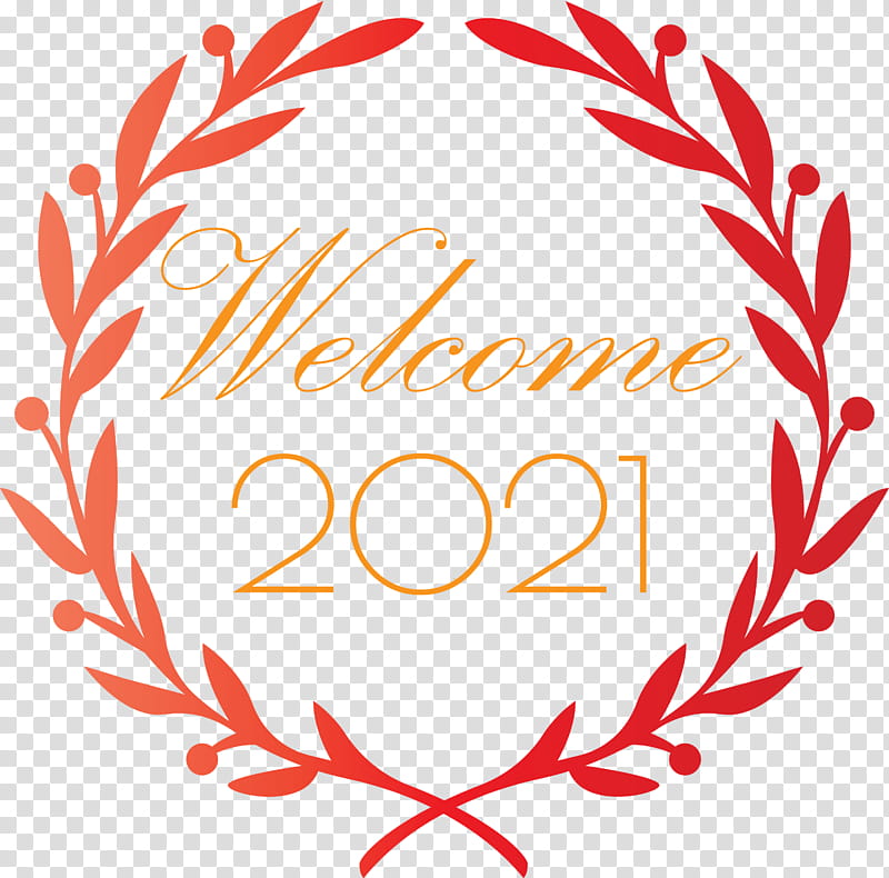 New Year 2021 Welcome, Free, Wreath, Laurel Wreath, Floral Design, Wedding Gift transparent background PNG clipart