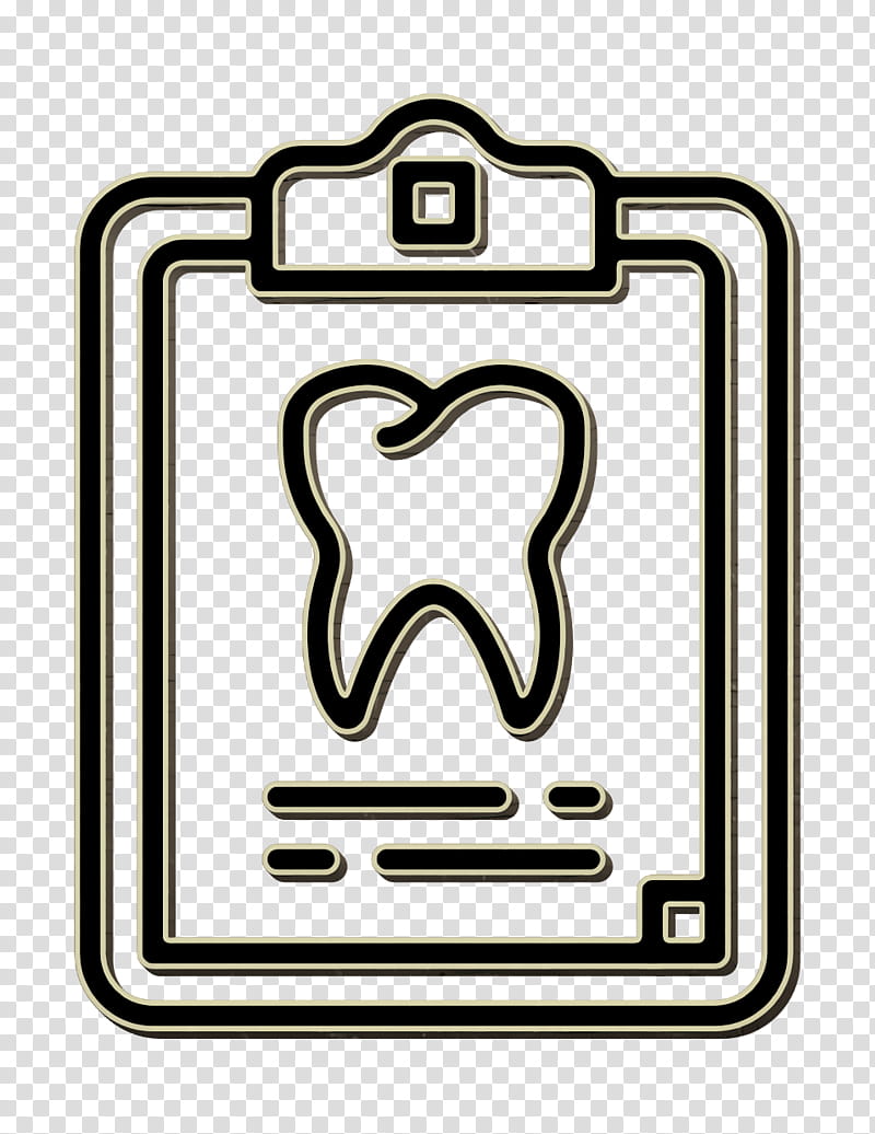 Dental record icon Dentistry icon Dentist icon, Line, Symbol, Square, Logo, Rectangle transparent background PNG clipart