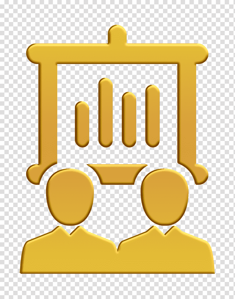 Business presentation icon Graph icon Online marketing icon, Yellow, Cartoon, Meter, Hm, Mathematics, Geometry transparent background PNG clipart