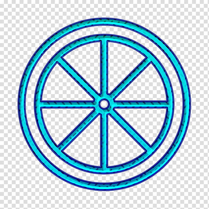 Hairdresser icon Food icon Lemon slice icon, Rim, Turquoise, Symbol, Circle, Line, Spoke, Electric Blue transparent background PNG clipart