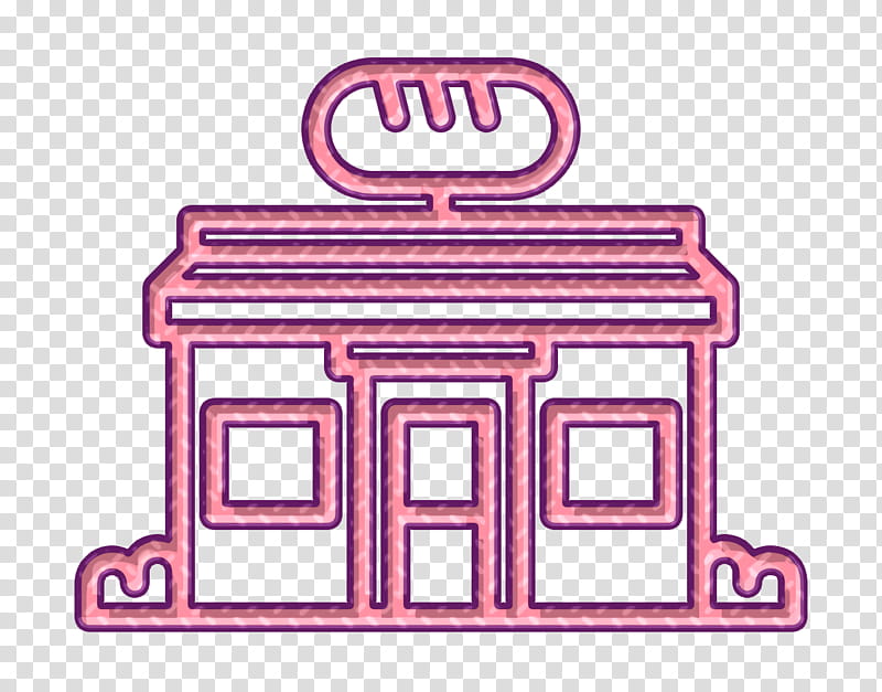Shop icon Bakery icon, Pink, Line, Rectangle, Logo transparent background PNG clipart
