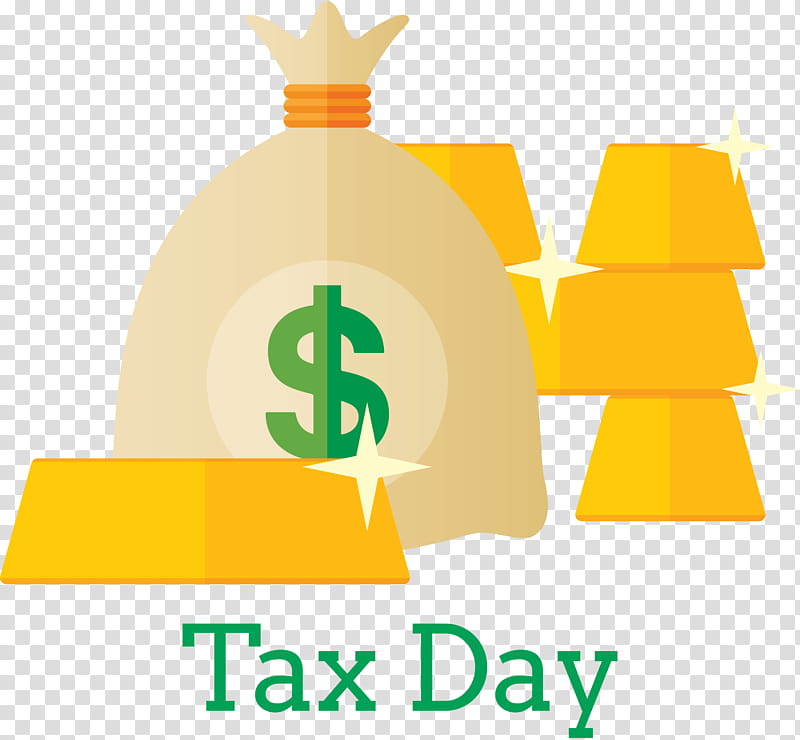 Tax Day, Yellow, Logo transparent background PNG clipart