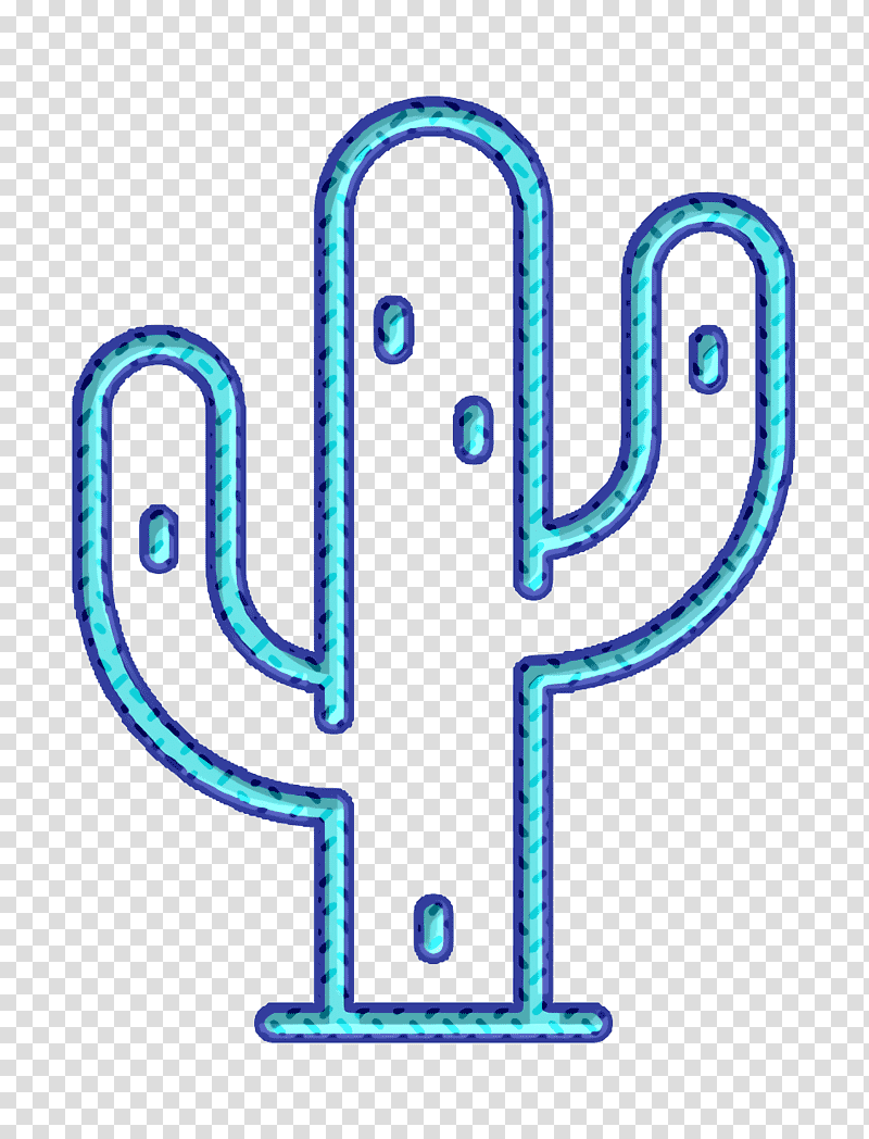 Far West icon Cactus icon Desert icon, Line Art, Logo, Procreate transparent background PNG clipart