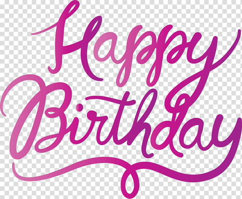 birthday calligraphy happy birthday calligraphy, Text, Pink, Magenta transparent background PNG clipart