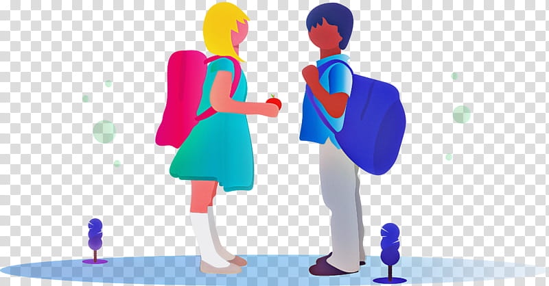 back to school student boy, Girl, Cartoon, Interaction, Conversation, Gesture, Animation, Human transparent background PNG clipart