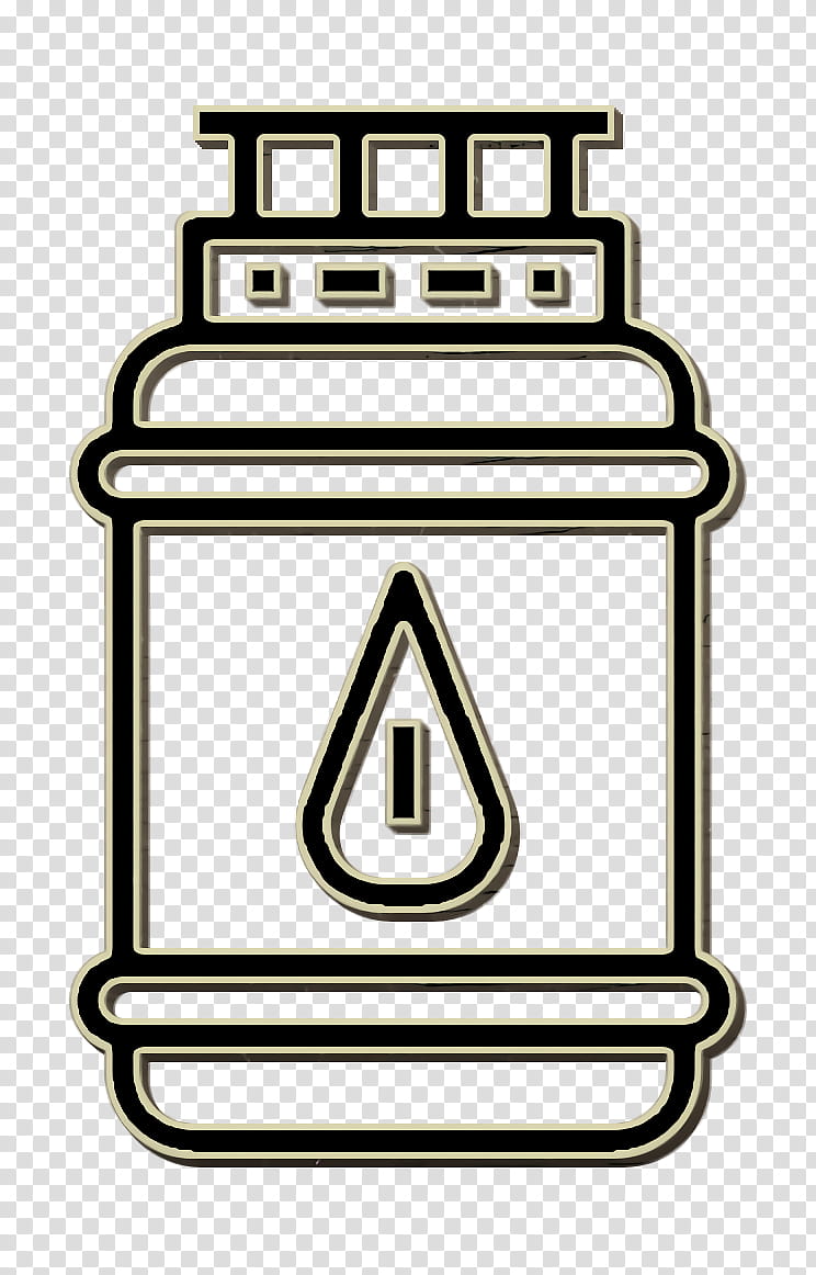 Gas bottle icon Gas icon Home Equipment icon, Line, Line Art transparent background PNG clipart