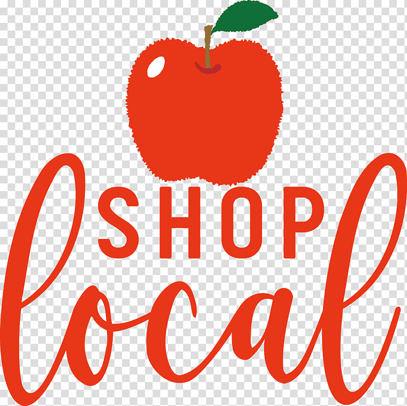 SHOP LOCAL, Logo, Line, Meter, Valentines Day, Apple, Fruit transparent background PNG clipart