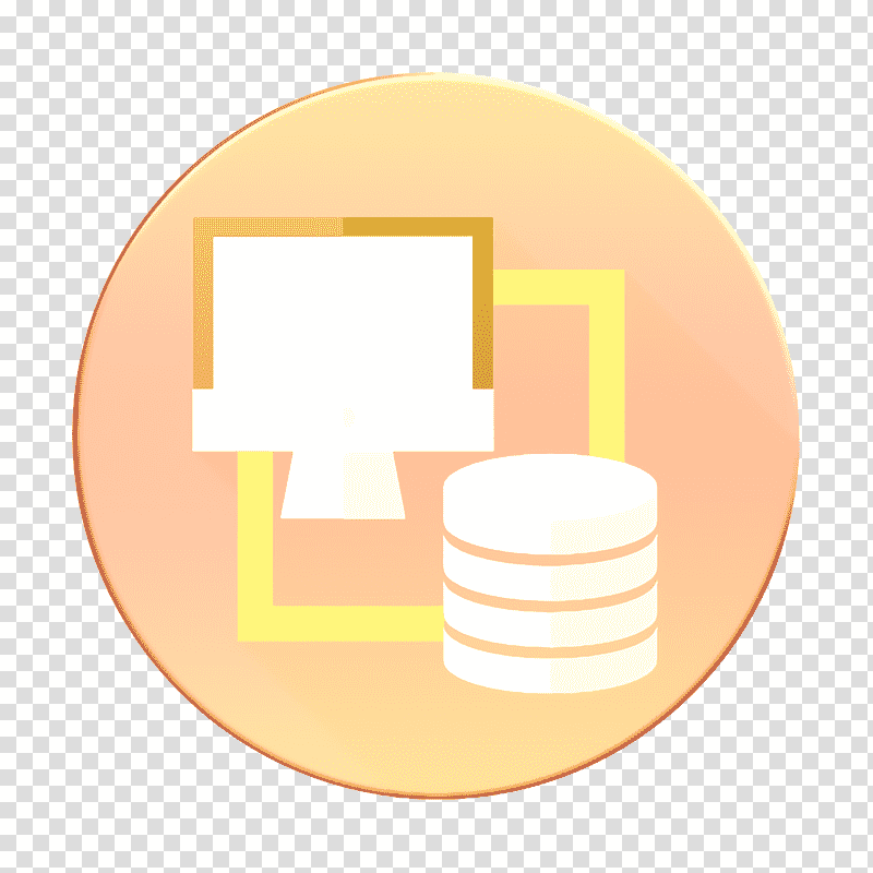 Database and servers icon Network icon Database icon, Yellow, Meter, Line, Geometry, Mathematics transparent background PNG clipart