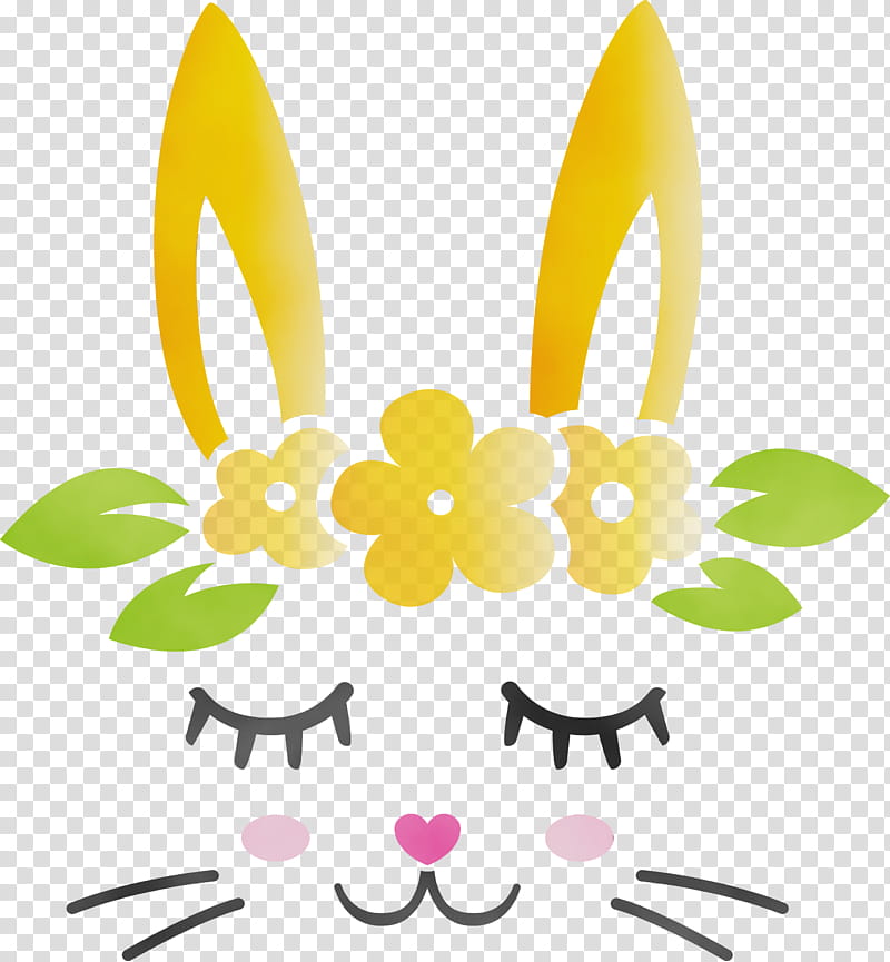 smile, Easter Bunny, Easter Day, Cute Rabbit, Watercolor, Paint, Wet Ink transparent background PNG clipart