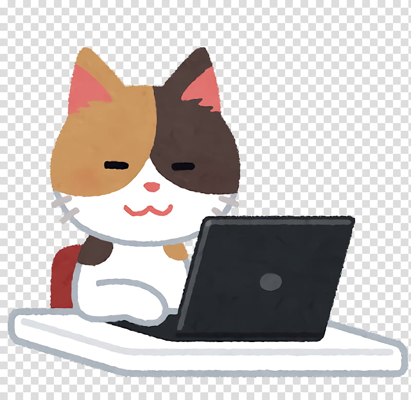 computer work, Cat, Small To Mediumsized Cats, Technology, Whiskers, Kitten, Wallet, Glasses transparent background PNG clipart