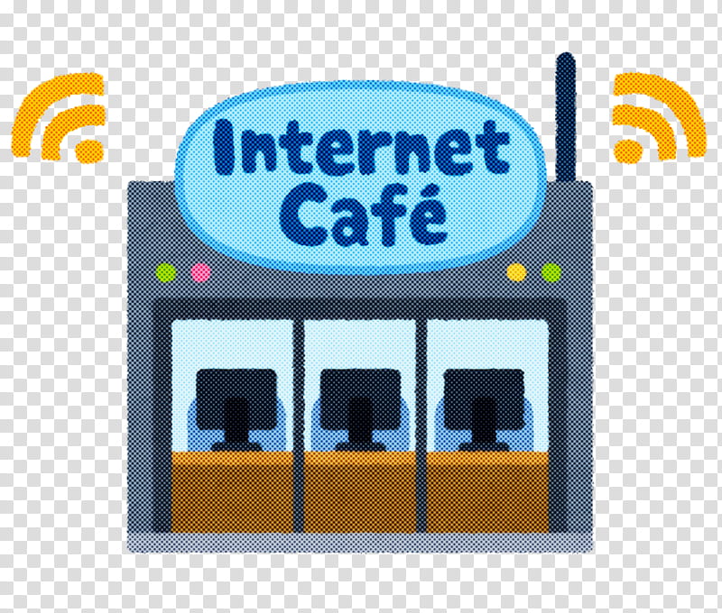 building internet cafe, Yellow, Technology transparent background PNG clipart