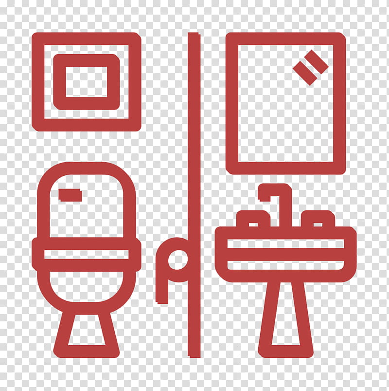 Restroom icon Home Equipment icon, Text, Line transparent background PNG clipart