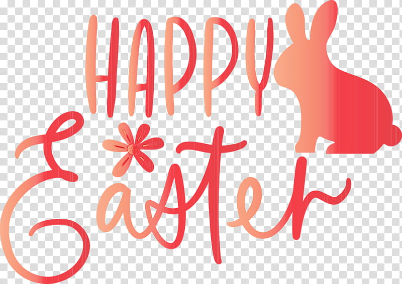 text font rabbit, Easter Day, Easter Sunday, Happy Easter, Watercolor, Paint, Wet Ink transparent background PNG clipart