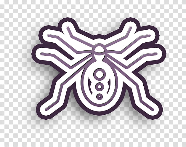 Bug icon Insects icon Spider icon, Logo, Membranewinged Insect, Sticker, Emblem, Blackandwhite, Symbol, Line Art transparent background PNG clipart