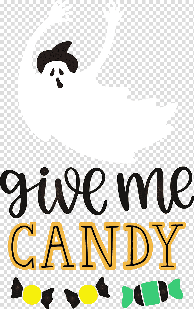 logo yellow meter line m, Give Me Candy, Trick Or Treat, Halloween , Watercolor, Paint, Wet Ink transparent background PNG clipart